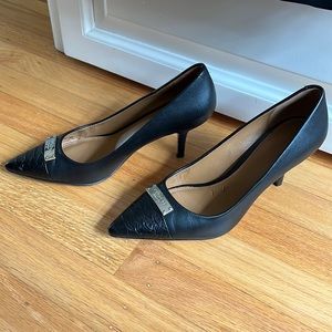 Coach black pointed heels